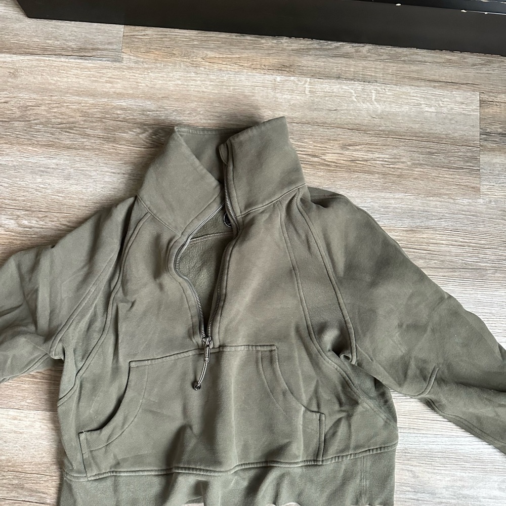 Lululemon Olive Scuba Quarter Zip